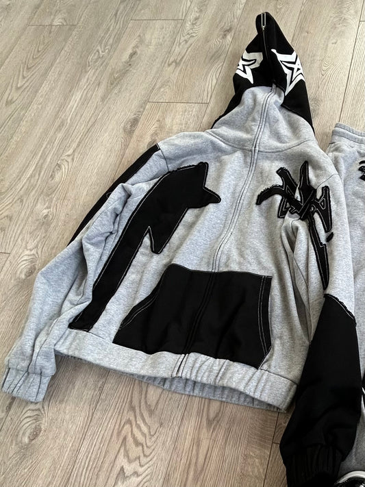 ‘AKA’ Full Zip Jacket (Black & Grey)
