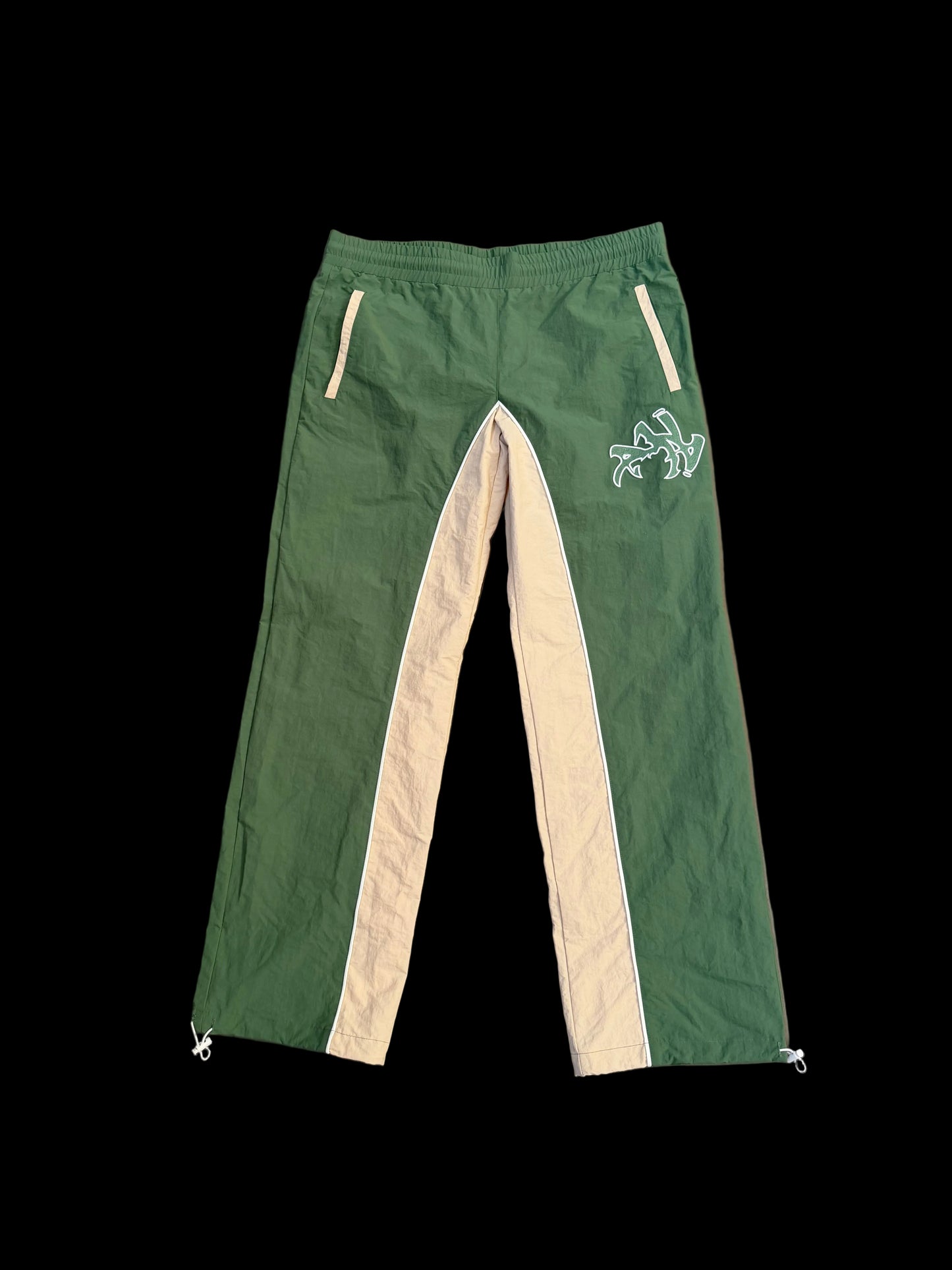 aka ‘Khaki & Crème ’ Unisex Nylon Track Pants