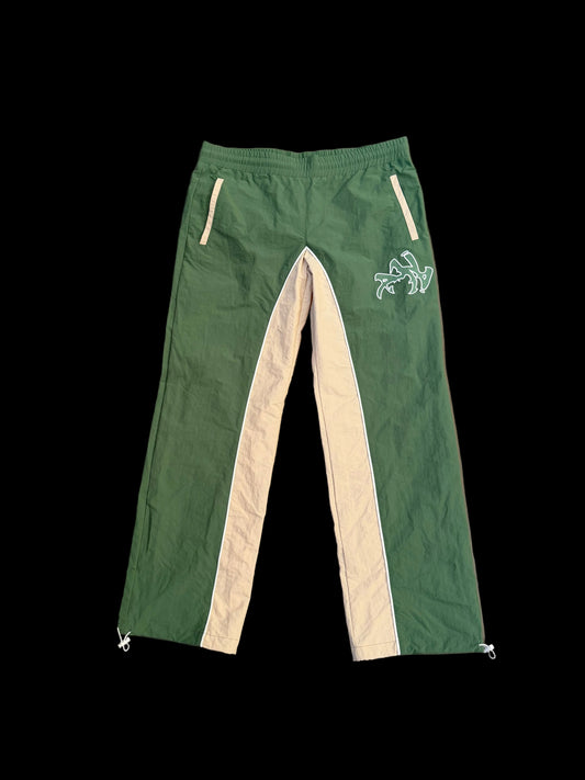 aka ‘Khaki & Crème ’ Unisex Nylon Track Pants