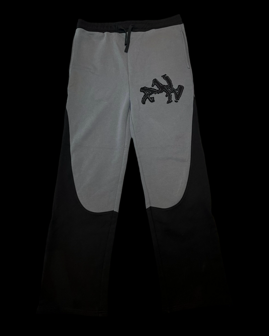 ‘AKA’ Basics Black & Grey Flared Joggers