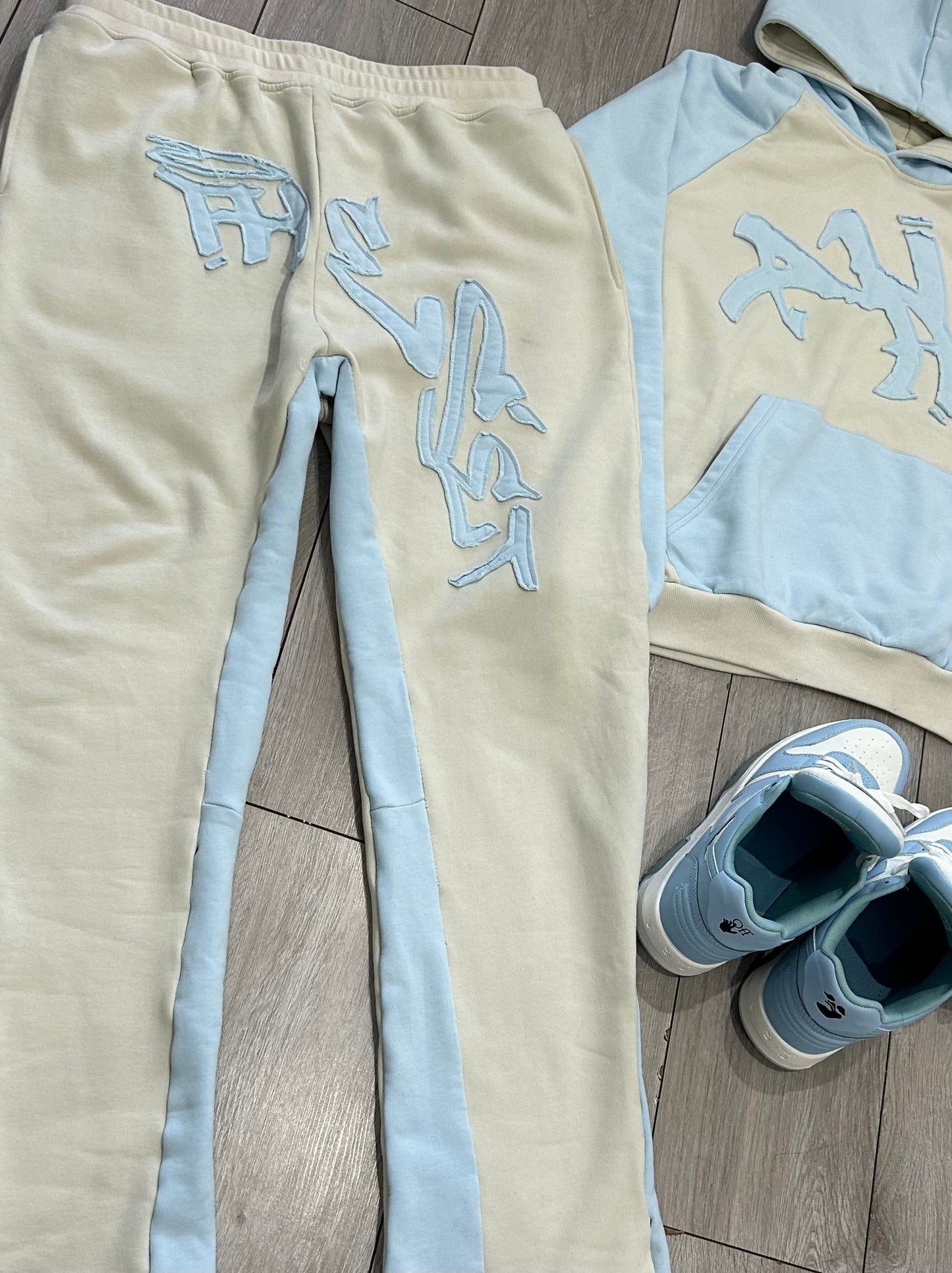‘THE SET’ Flared Trackies (Baby Blue)